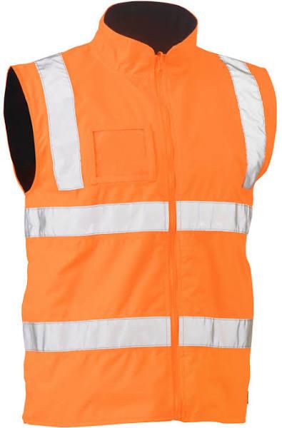 Bisley BV0364T Hi-Vis Taped Wet Weather Vest - Rail Orange / S