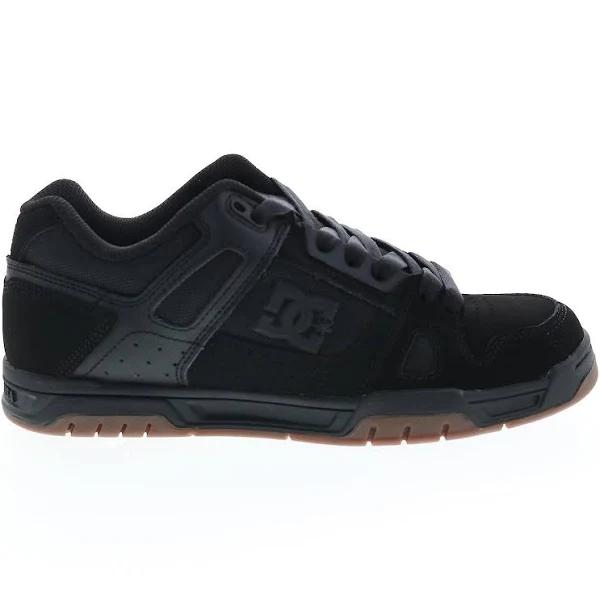 DC Shoes Stag Mens Black Gum Skate Trainers - 10 UK