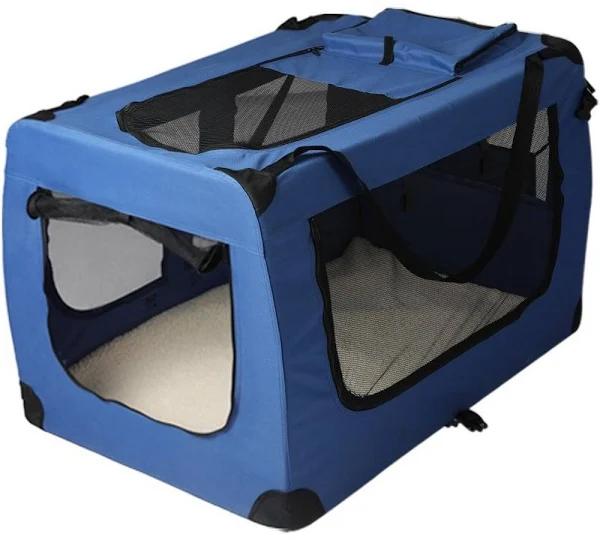 PaWz Pet Travel Carrier Kennel Folding Soft Sided Dog Crate for Car Cage Large M