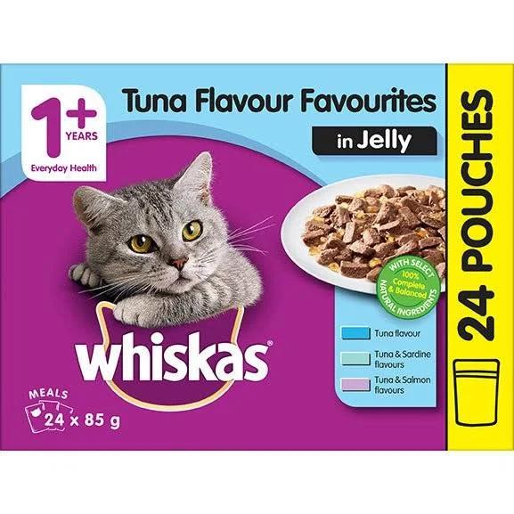 Whiskas 1+ Tuna Favourites in Jelly Cat Food 24x85g