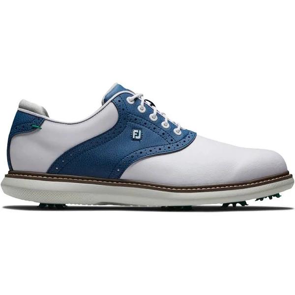 FootJoy Traditions Mens Golf Shoes - White/Navy, 7