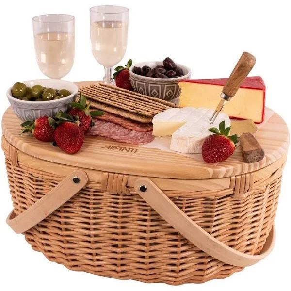 Avanti Picnic Basket Pine Top 2 Person - Flora