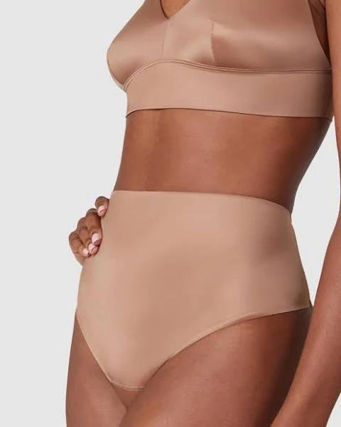 Spanx - Women's Brown Shapewear - Shaping Satin Thong - Size M at The Iconic