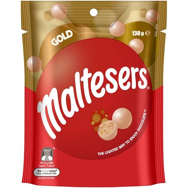 Maltesers Gold Choc Snack & Share Bag 130g