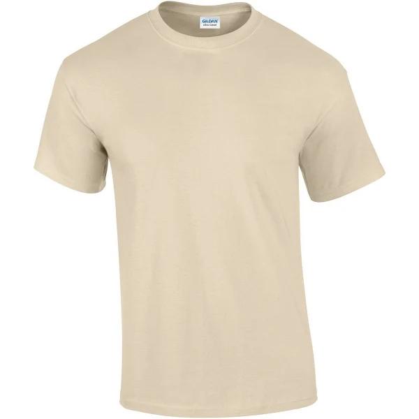 Gildan Mens Ultra Cotton T-Shirt Sand M Cotton Mens T-Shirt