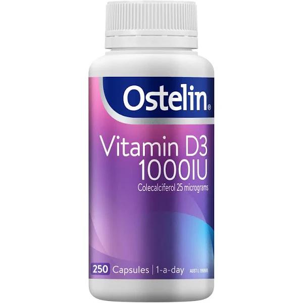 Ostelin Vitamin D3 1000IU - 250 Capsules