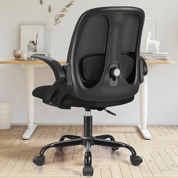 Razzor Office Chair, Ergonomic Computer Desk Chair with 2D Lumbar Support and Flip-up Arms, Swivel Breathable Mesh Task Chair with Adjustable Height