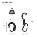 Heroclip Medium Stealth Black