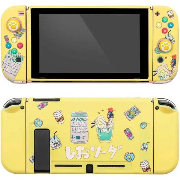 Cartoon Nintendo Switch Console Soft Protective Case Cover Soda-Yellow