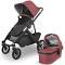 UPPAbaby Vista V2 Stroller - Rosewood Mélange/Carbon/ Saddle Leather (Lucy)