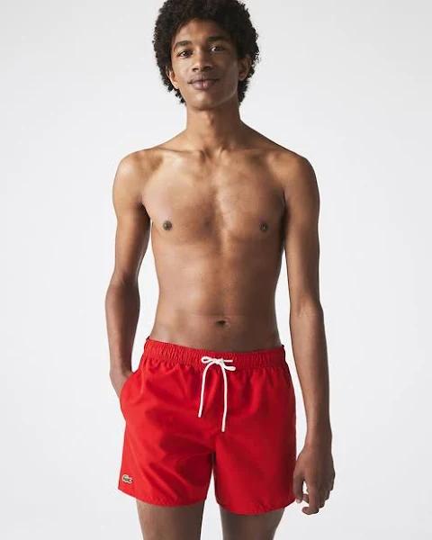 Lacoste Block Colour Swim Shorts Red/Navy Blue