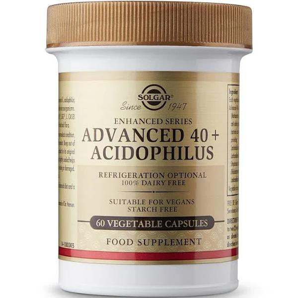 Solgar Advanced 40+ Acidophilus (60 Vegetable Capsules)