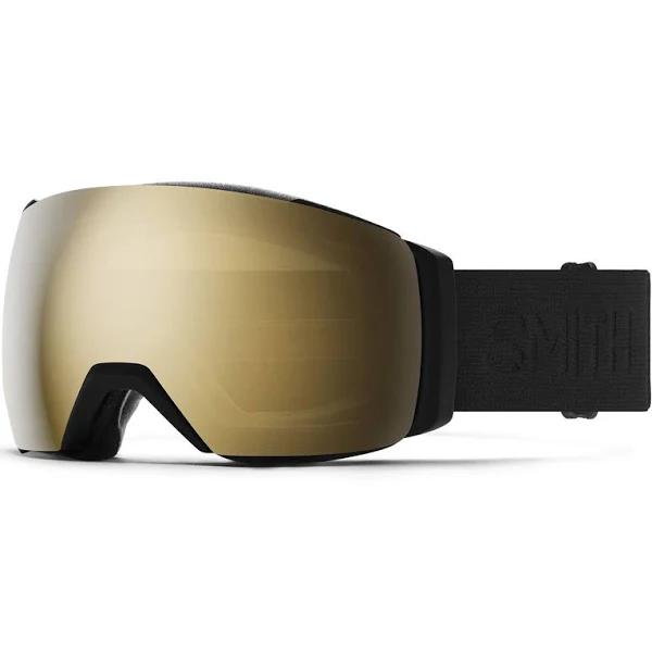 Smith I/O Mag XL Low Bridge Fit Snow Goggles - Blackout w/ ChromaPop Sun Black Gold Mirror Lens | Snow Goggles