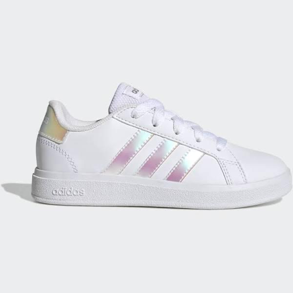 Adidas | Kids Grand Court 2.0 K (White/Iridescent) 3