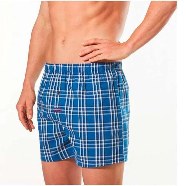 Mitch Dowd - Men's Regular Check Yarn Dyed Boxer Shorts 3 Pack