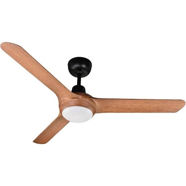 Spyda 50" ABS 3 Blade Ceiling Fan with 20W LED Tri Colour Light Teak