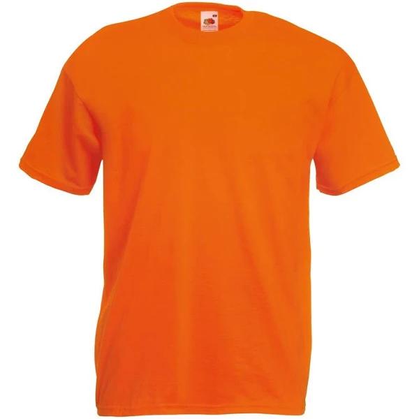 Fruit of The Loom Mens Valueweight Short Sleeve T-Shirt Orange 2XL