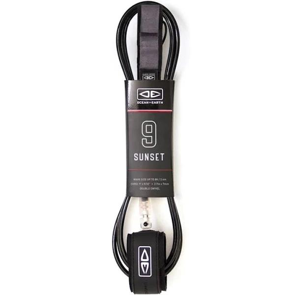 Ocean and Earth 9ft Sunset Leash - Black