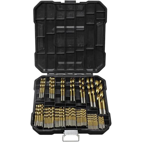 Craftright 99 Piece Titanium Coated Drill Bit Set / HSS Steel