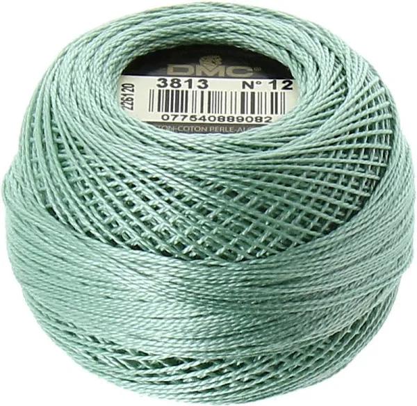 DMC Perle 12 Cotton #3813 Light Blue Green 10g Ball 120m - AfterPay & zipPay Available