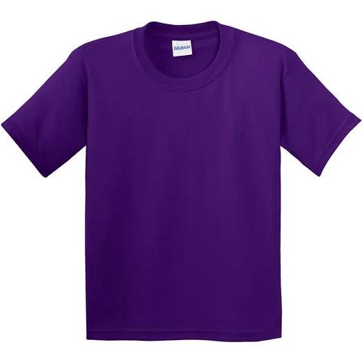 Gildan Childrens Unisex Soft Style T-Shirt Purple XS