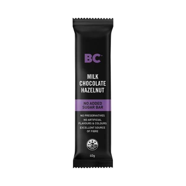 BC Milk Chocolate Hazelnut No Added Sugar Bar 40g