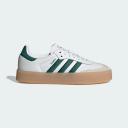 Adidas Sambae Womens White Shoes - Size 8 - White/Green