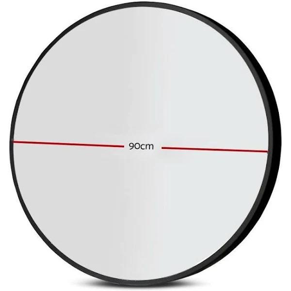 90 cm Wall Mirror Bathroom Makeup Round Frameless Polished