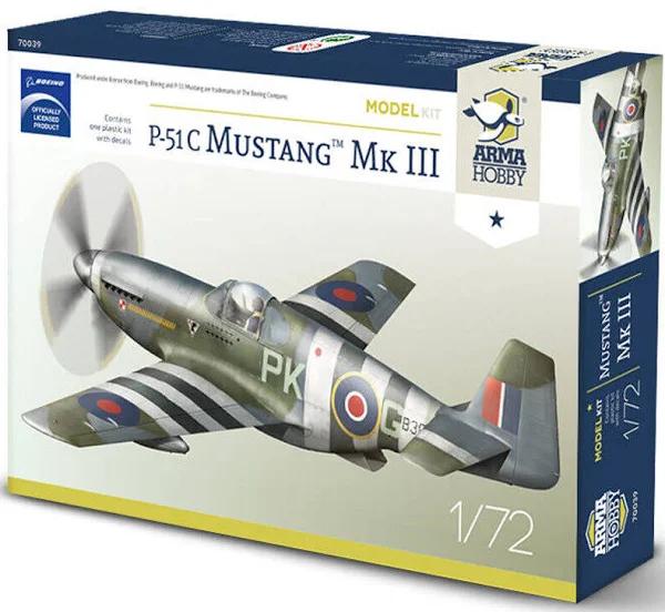 Arma Hobby 1/72 P-51C Mustang MK III Plastic Model Kit [70039]