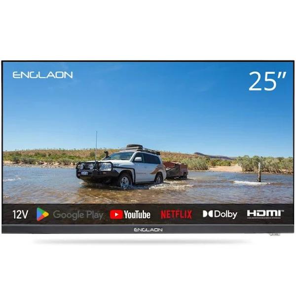 ENGLAON 25’’ Full HD 12V Smart TV with Chromecast & Bluetooth & Google TV