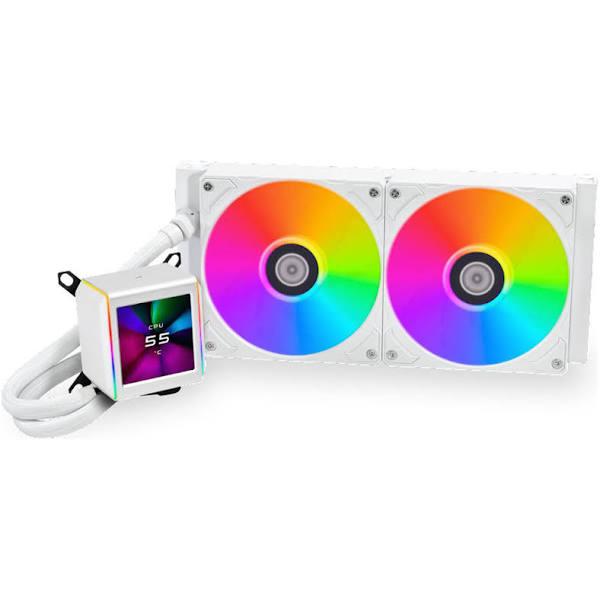 Lian Li Galahad II LCD 280 ARGB AIO Liquid CPU Cooler, White