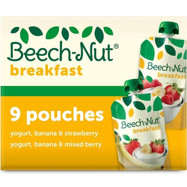 Beech-Nut, Breakfast, Variety Pack, Stage 4, 9 Pouches, 3.5 oz (99 g) Each