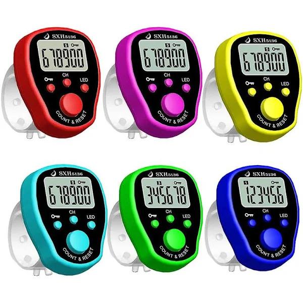 5 Channel LED Finger Tally Counter Digital Electronic Counters Lightweight