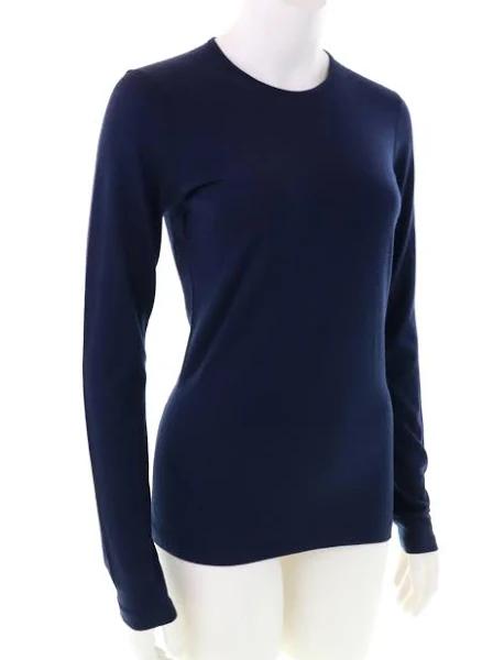 Icebreaker Womens 200 Oasis Long Sleeve Crewe Top Midnight Navy