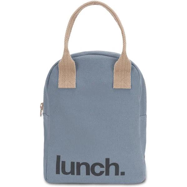 Fluf Zipper Lunch Bag - Blue Lunch