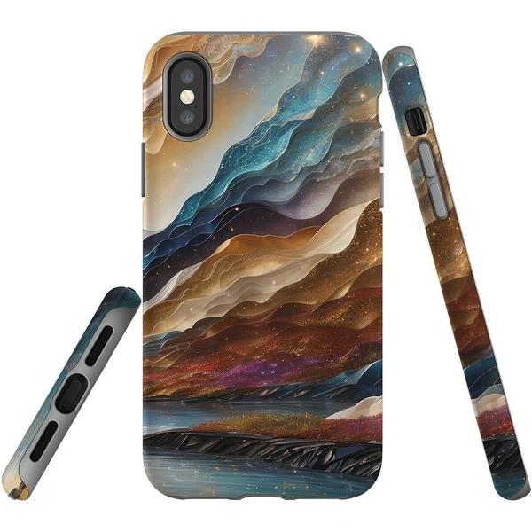 WOYC For iPhone XS/X Tough Protective Cover, Magic Mountain River