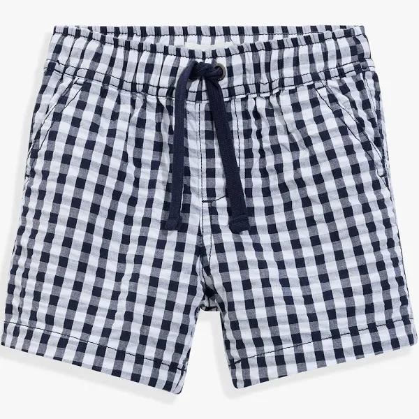 Country Road Organically Grown Cotton Blend Gingham Short Navy in Size 0-3 Months