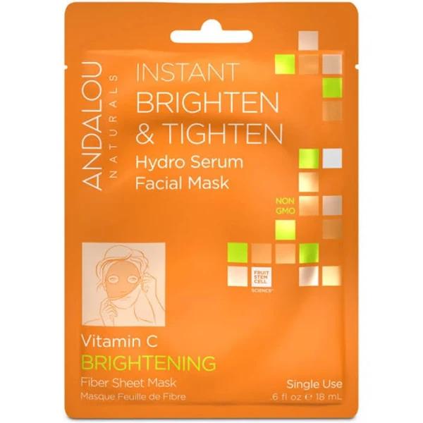 Andalou Naturals Instant Brighten & Tighten Hydro Serum Facial Sheet Mask