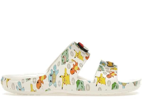 Crocs Unisex Classic Pokemon Sandals - White