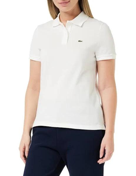 Lacoste Classic Fit Short Sleeve Polo Shirt White 32 Woman