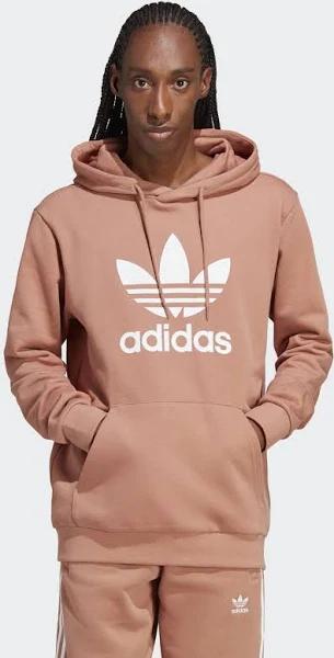 Adidas Trefoil Hoodie Clay Strata S23 185 - Men Lifestyle Hoodies