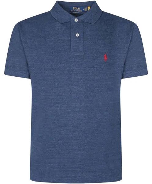 Polo Ralph Lauren Custom Slim Fit Mesh Polo Shirt Blue XL