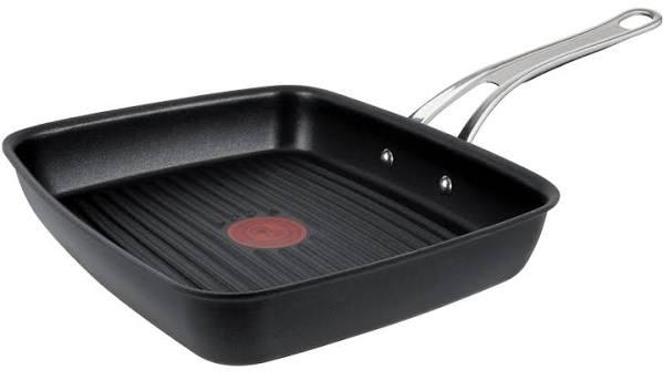 Jamie Oliver by Tefal Induction Non-stick Cast Aluminium Grill Pan 23x27cm Black