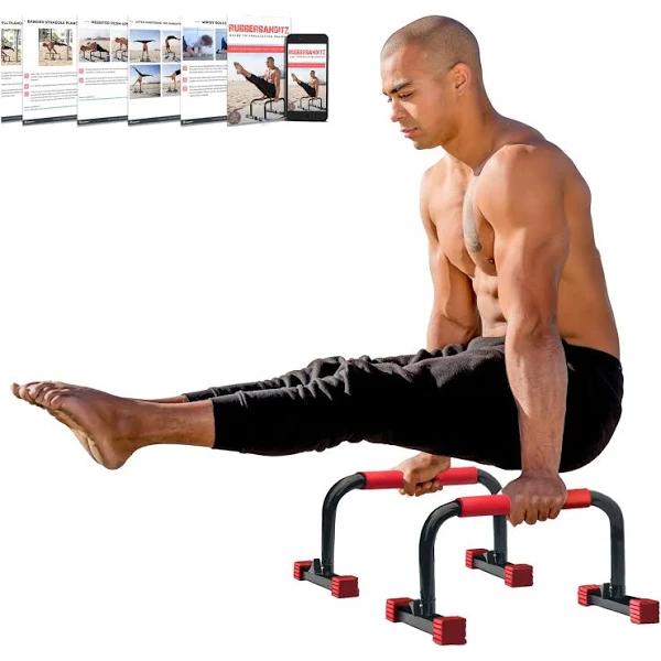 Rubberbanditz Calisthenics Parallel Bars | at Home Workout Equipment Ideal For Push UPS, Dips, Handstands, Gymnastics