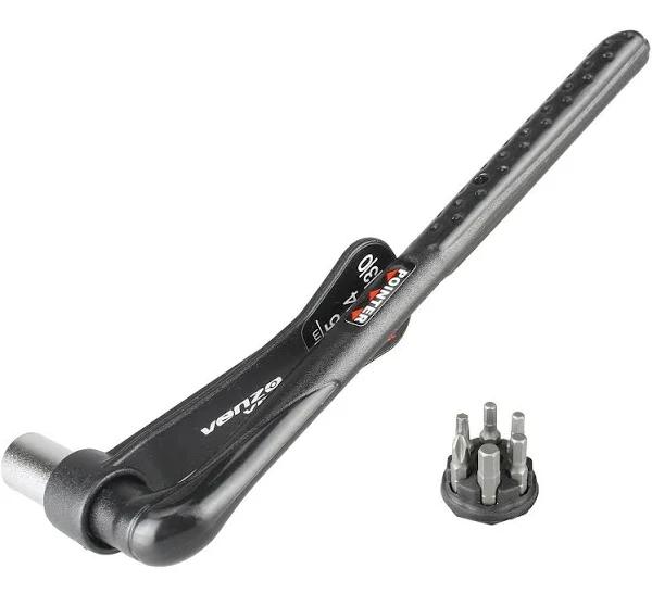 Venzo Economical Bicycle Bike 1/4 Inch Driver Beam - Torque Wrench Allen Key Tools Socket Set Kit 1-10Nm - Great Maintenance Tool for MTB & Road Bike