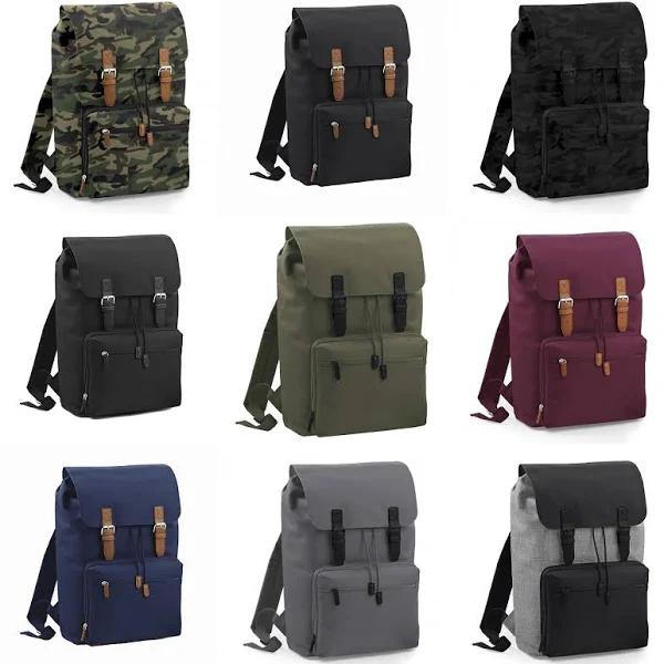 Bagbase Heritage Laptop Backpack Bag (up to 17inch Laptop) (Pack of 2) French Navy One Size