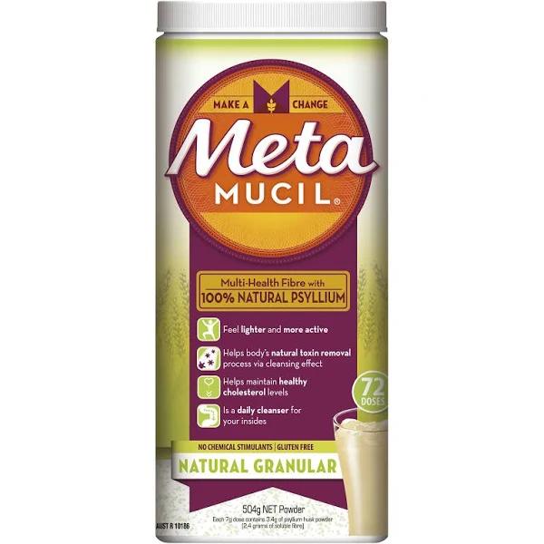 Metamucil Fibre Supplement Natural Granular 504g 72 Doses