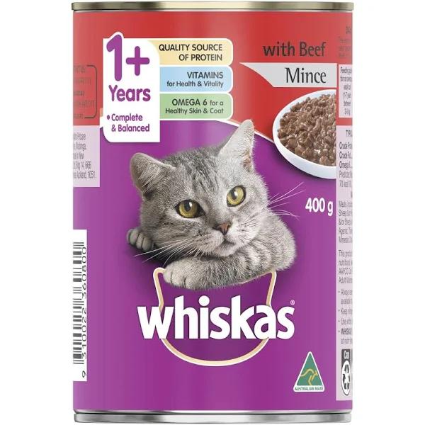 Whiskas Minced Beef 24 x 400g