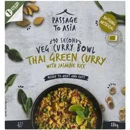 Passage to Asia Veg Curry Bowl Thai Green Curry With Jasmine Rice 280g