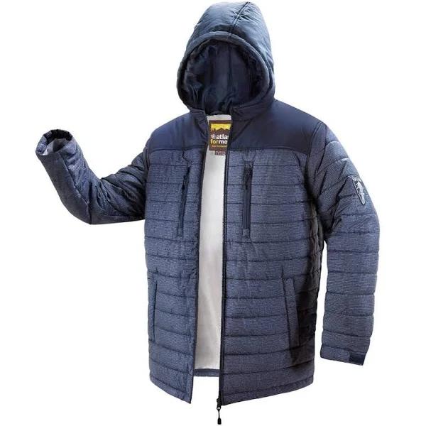 Atlas For Men Mens Quilted Heavy Duty Parka Navy 4XL